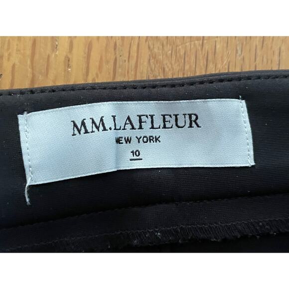 MM Lafleur THE SHAW pant pants black thick scuba material women's size 10 - Picture 4 of 9